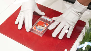 1933 Babe Ruth Goudey card on display at MLB flagship store