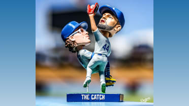 Dodgers unveil bobblehead of Andy Pages' World Series Game 7 catch