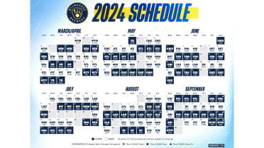 Printable Schedule | Milwaukee Brewers