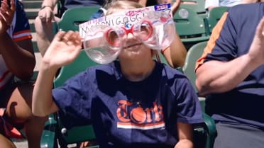 mlb.com - Brent Maguire - Rookie's HR while young fan wears 'McGonigoggles' a sight to behold!