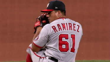 Erasmo Ramirez Game-Used White Script Jersey - 9/27/22