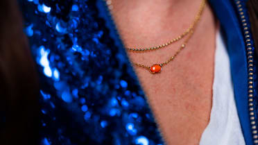 MLB Houston Astros Glitter Heart Necklace