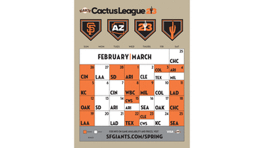 The Cactus League 2024 Spring Training Schedule Calendar