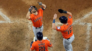 MLB on X: Yordan Alvarez and Jose Altuve both return to the