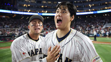 Shohei Ohtani and Lars Nootbaar, fast friends playing for Japan in