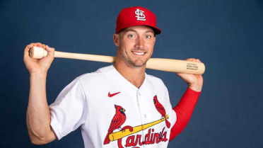 St. Louis Cardinals' Andrew Knizner is congratulated after his solo home run  against the Chicago Cubs during the fourth inning of a baseball game  Thursday, July 27, 2023, in St. Louis. (AP