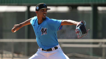 MLB Pipeline on X: Eury Pérez was downright dominant for Double-A  Pensacola. The top Marlins prospect had batters swinging at just about  everything:   / X