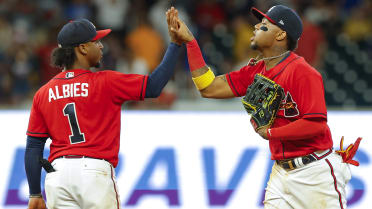 Ozzie Albies  Atlanta Braves vs. Houston Astros 4.2023 in 2023