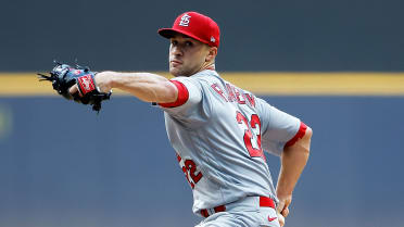 This is a 2022 photo of Adam Wainwright of the St. Louis Cardinals baseball  team. This image reflects the St. Louis Cardinals active roster Saturday,  March 19, 2022, in Jupiter Fla., when