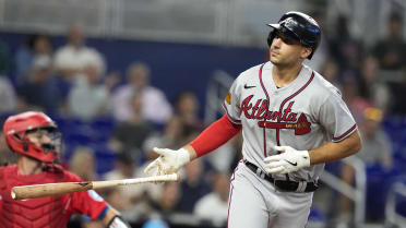 RECORD BROKEN! Matt Olson has broken Andruw Jones' record for the most home  runs in a single Braves season. More details at the link in…