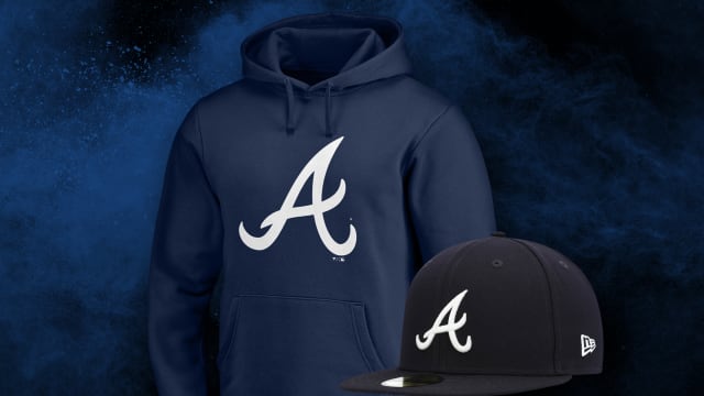 Nike Youth Atlanta Braves Navy Pregame Hoodie