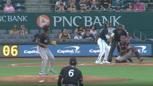 Norfolk Tides give up a run on balk due to thunder