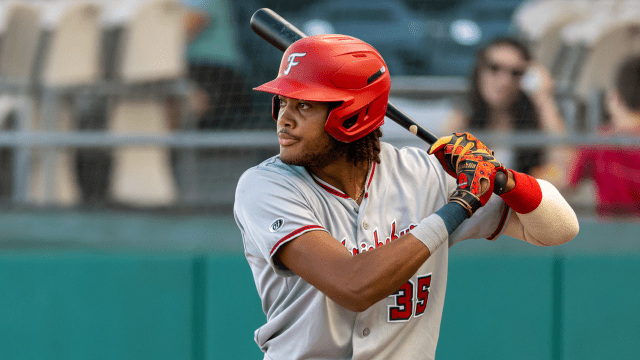 Wood launches HR for first Double-A extra-base hit