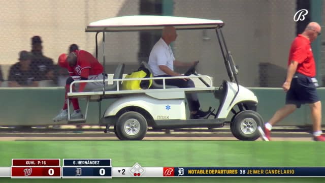 Washington Nationals' Victor Robles has hyperextended elbow