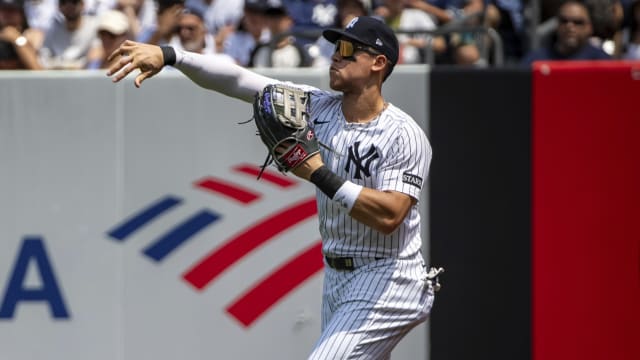 Aaron Judge starts throwing to bases in rehab from flexor injury