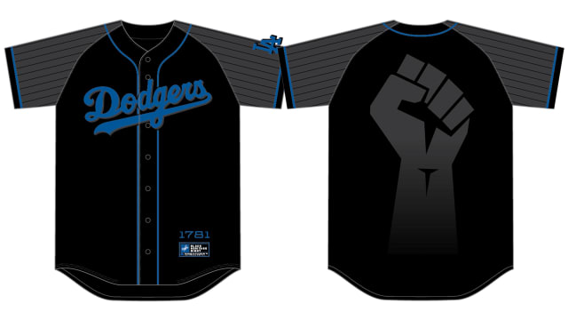 Black dodgers hot sale jersey womens