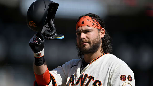Mike Krukow's autograph for 5-year-old Brandon Crawford included the phrase  'a future Giant!