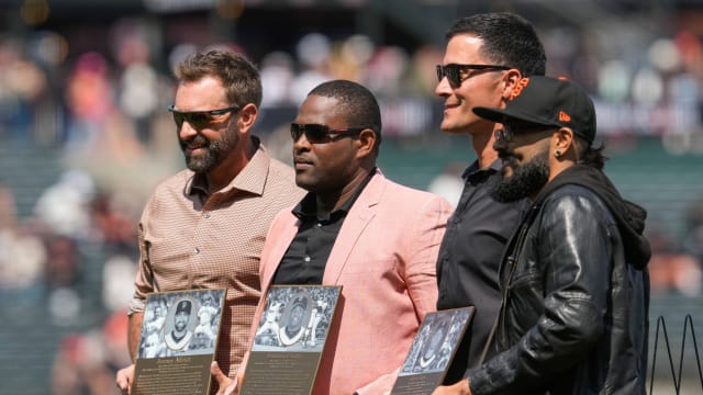 Giants' Core Four inducted into Wall of Fame