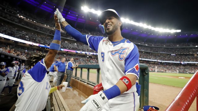 Eddie Rosario on having his family on hand to witness 2nd 3-homer