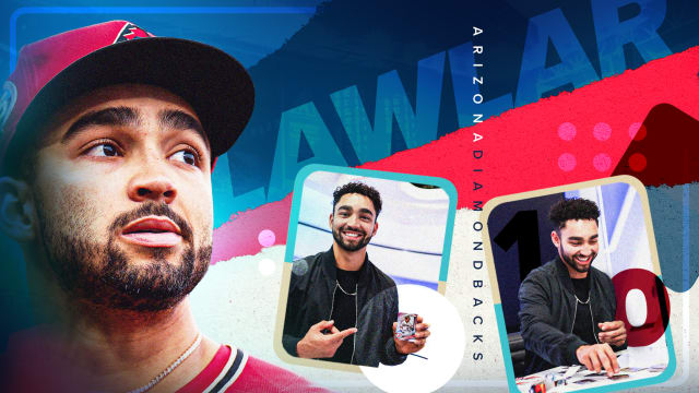 Jordan Lawlar knows he's in the big leagues now -- and not just because he's on a baseball card