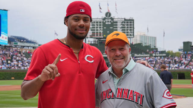 Hunter Greene hosts F1 McLaren Racing CEO Zak Brown at Wrigley Field