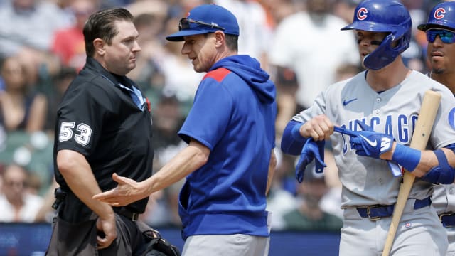 Nico Hoerner Craig Counsell ejected from finale vs. Tigers