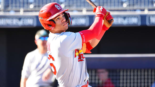 Cards call up Winn, team's top prospect with cannon arm