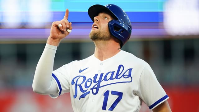 Kansas City, MO, USA. 04th June, 2021. Kansas City Royals starting pitcher  Brad Keller (56) delivers a fastball in the first inning at Kauffman  Stadium in Kansas City, MO. Kansas City defeated