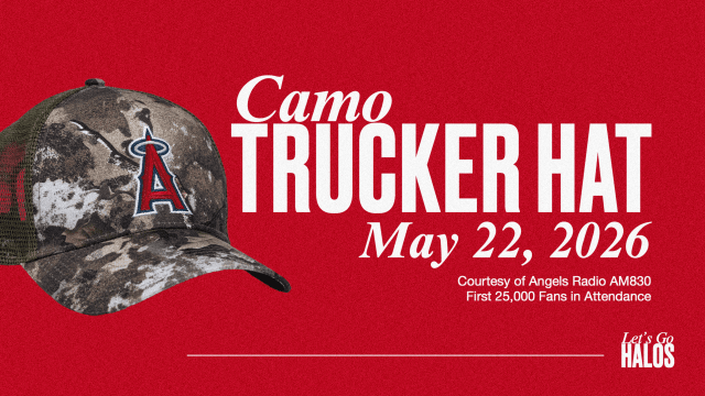 Angels' camo trucker hat giveaway
