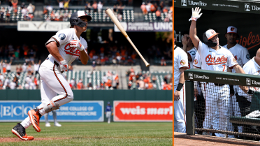 Holliday's 1st career HR is a history-making slam onto Eutaw St.