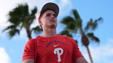 Phils' No. 2 prospect Miller (back) to make 2026 debut with Single-A Clearwater