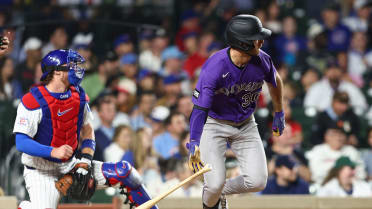 Thompson hits first 2 big league homers as Rockies near roster crunch