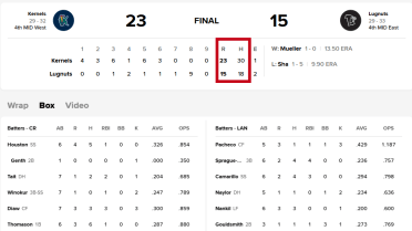 This game had HOW MANY hits?! High-A contest packs the box score