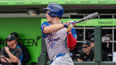 Hartshorn celebrates elevation to Cubs' No. 1 prospect status with High-A homer