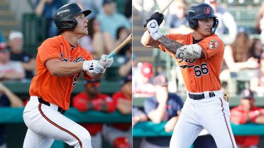 New wave of slugging O's prospects: Irish, Aloy tee off for first time in '26