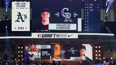 Rockies agree with No. 3 pick Condon on record-tying deal