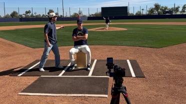 A death-defying stunt with a 104 mph fastball? (No, it's not AI)