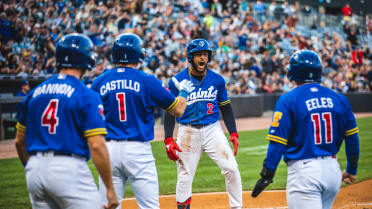 'Play hard, run fast': MLB's No. 21 prospect delivers first Triple-A HR in epic fashion