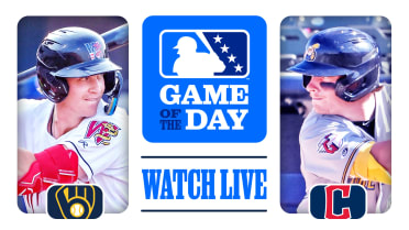 Watch LIVE: Trio of Guardians Top 100 prospects face Brewers' Pratt