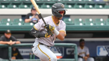 Pirates No. 3 prospect Florentino flexes during Single-A rehab assignment