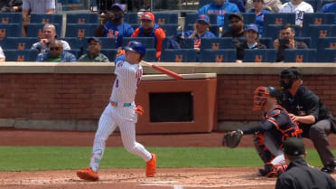 Mets phenom Ewing scoffs at power grade, goes 405 feet for 1st HR