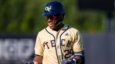 MLB's No. 3 Draft prospect homers OVER the scoreboard during postseason play