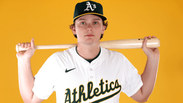 A's No. 2 prospect gets his first 'Wow' moment of big league camp