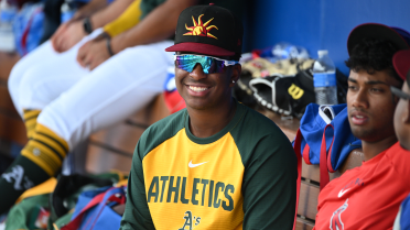 Pitching prospect Huggins growing his game with the help of this A's Hall of Famer