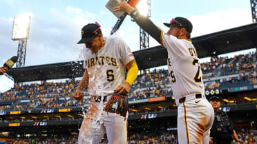 Griffin helps Pirates raise Jolly Roger with RBI double in 1st career AB