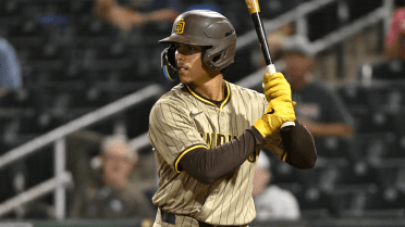 Padres No. 2 prospect has homered from leadoff spot in 3 straight games ... as a catcher!