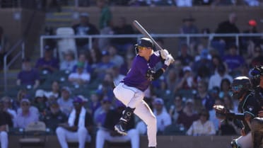 Rox prospect Veen's 'beauty' of a bat flip -- with skipper on the headset!