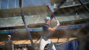 No. 32 Draftee Ebel signs -- then takes BP as MLB coach dad watches