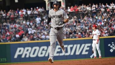 Jones' first career homer is Judgian: 443 feet at 112.2 mph!