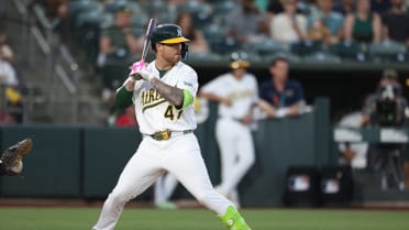 White picks up first MLB hit in debut, but A's skid reaches 10 games